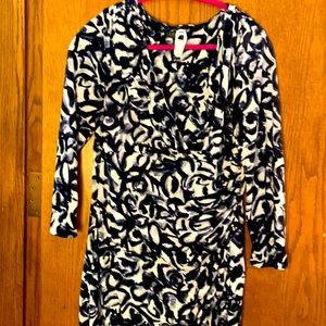 Like new Lauren navy print dress